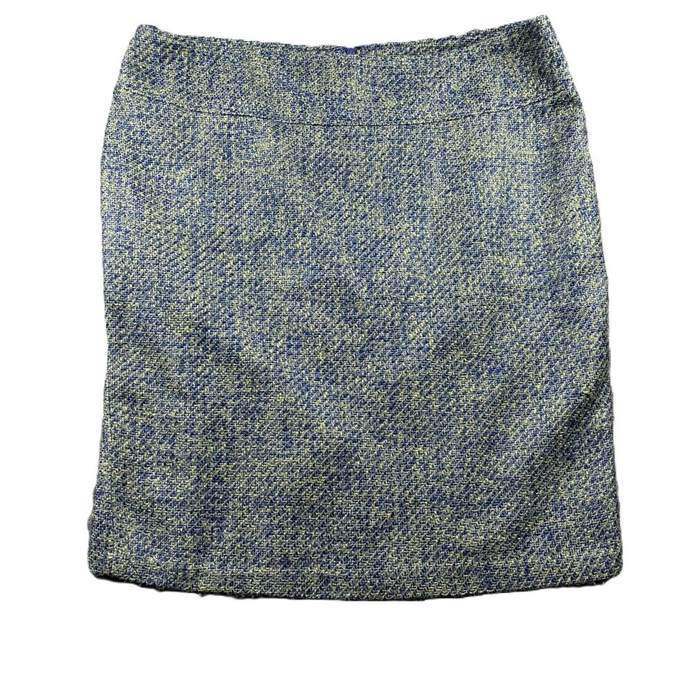 Lane Bryant Tweed Pencil Skirt Business Workwear Preppy Green Blue Size 18 G263